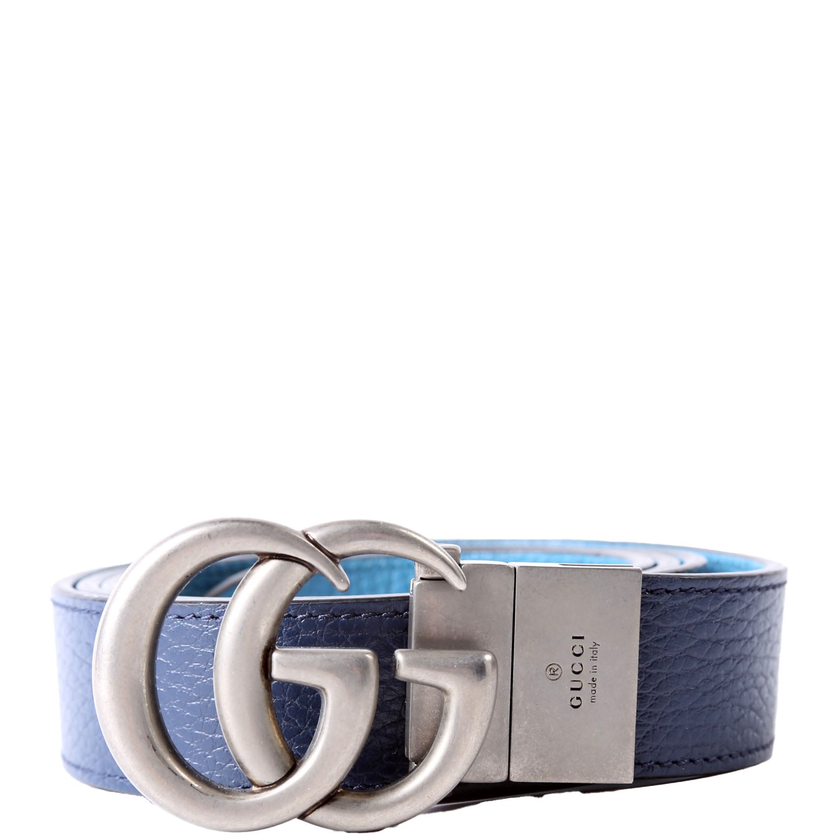 643847可逆 レザーベルト サイズ 100/40 Blue